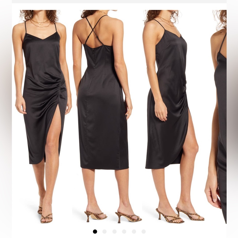 NWT Open Edit satin midi dress